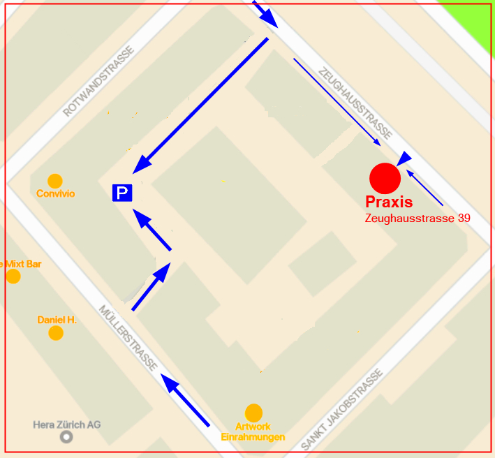 Parkplatz Praxis